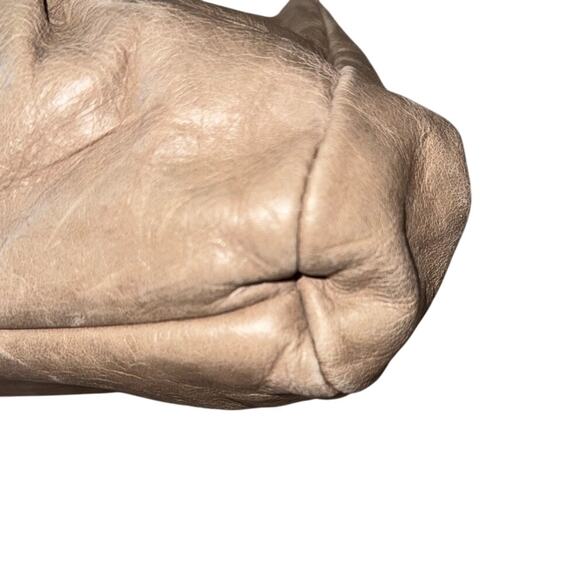 Hobo International Leather Dumpling Clutch W/Strap‎ Purse Handbag Crossbody Grey - Picture 9 of 12